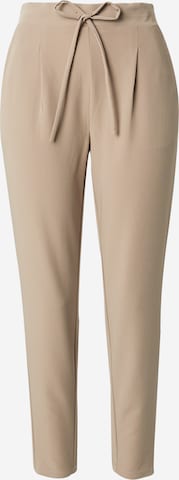 VERO MODA Pleat-Front Pants 'AVA' in Beige: front