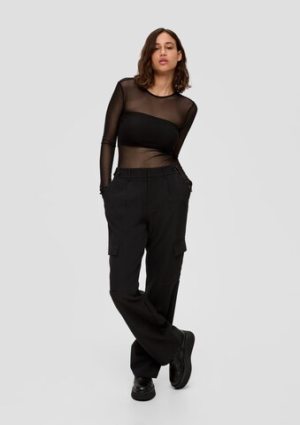 Regular Pantalon cargo QS en noir