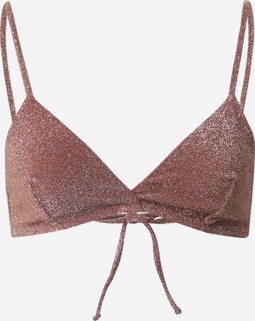 Samsøe Samsøe Triangle Bikini Top 'ALYSSA' in Brown: front