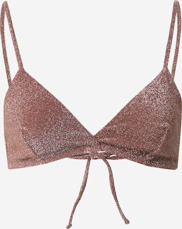 Samsøe Samsøe Triangle Bikini top 'ALYSSA' in Brown: front