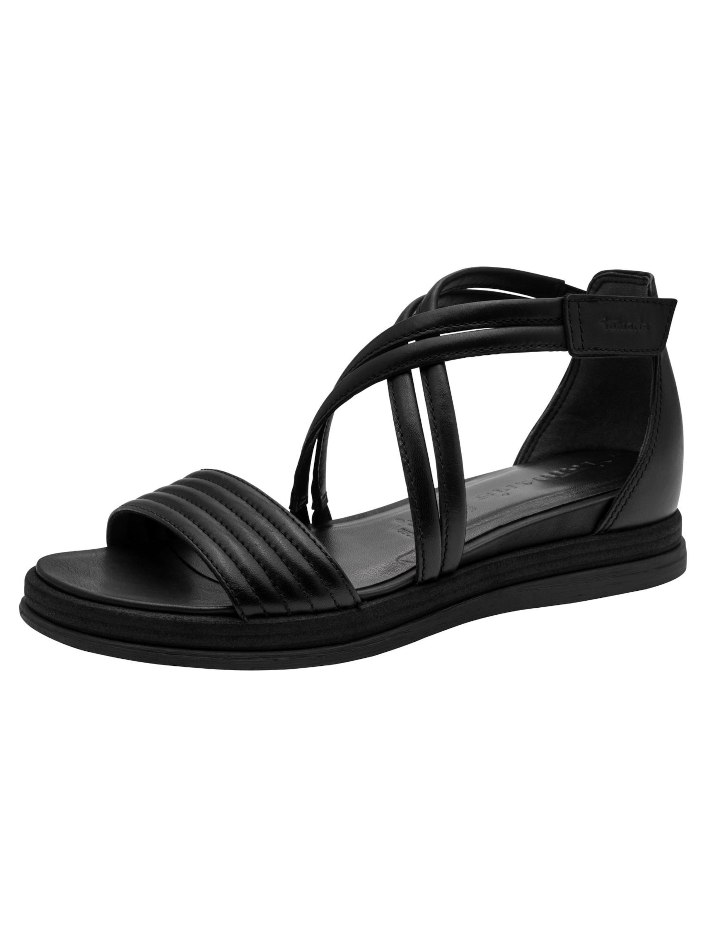 Sandales Tamaris en noir : devant