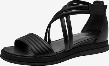 Sandales Tamaris en noir : devant