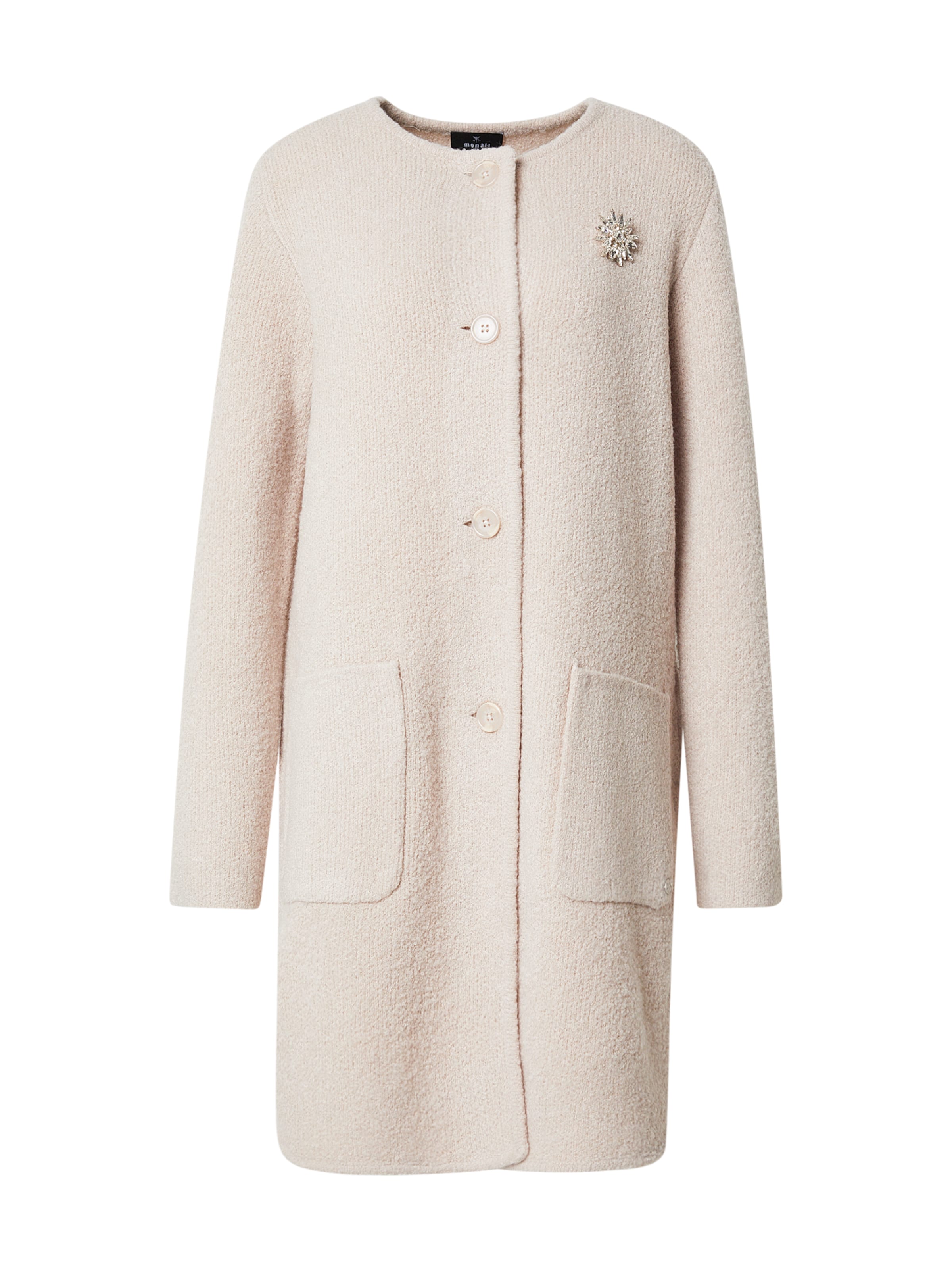 monari - Abrigo de punto en marrón: frente