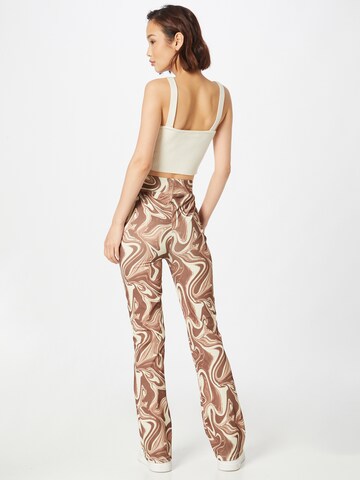 évasé Pantalon 'Aurora' Gina Tricot en marron