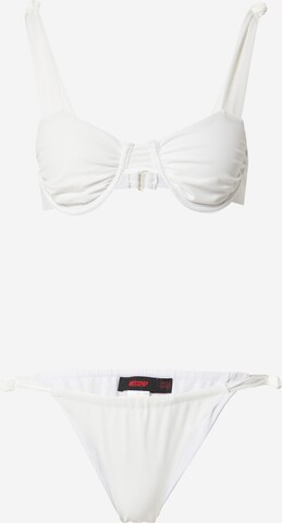 Misspap - Clásico Bikini en blanco: frente