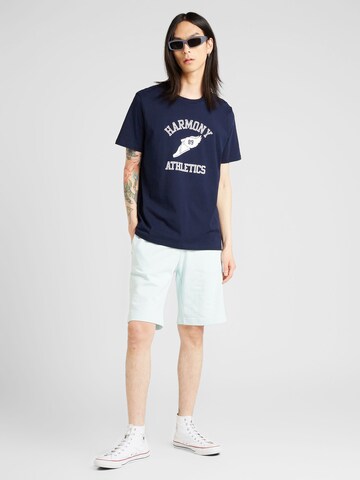 Harmony Paris T-Shirt '89 ATHLETICS' in Blau