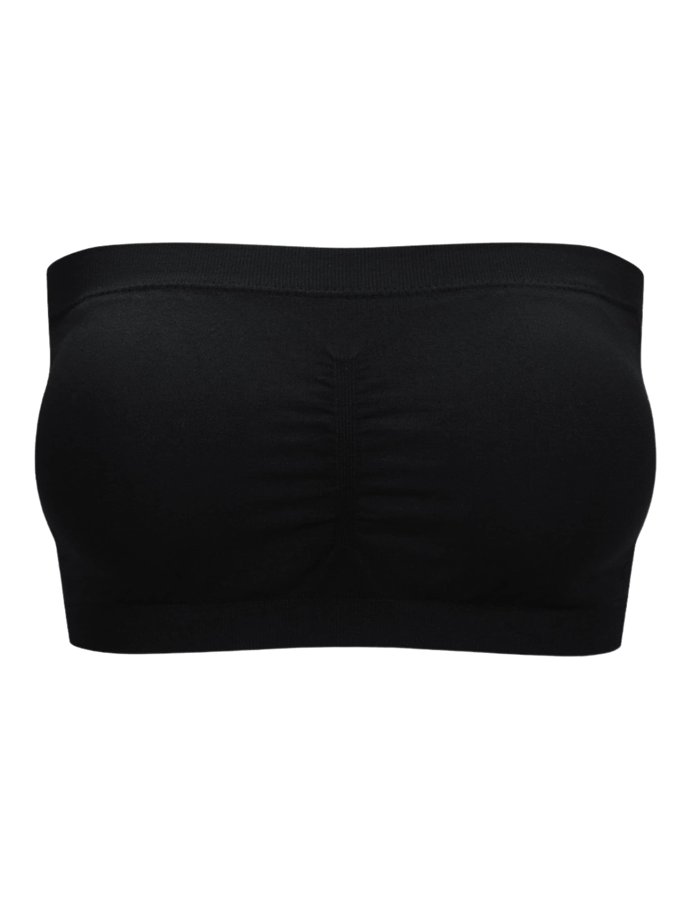 cfab by creamy fabrics Bandeau Bra in Black