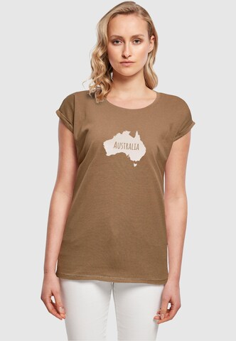 Merchcode Shirt 'Australia X' in Groen: voorkant