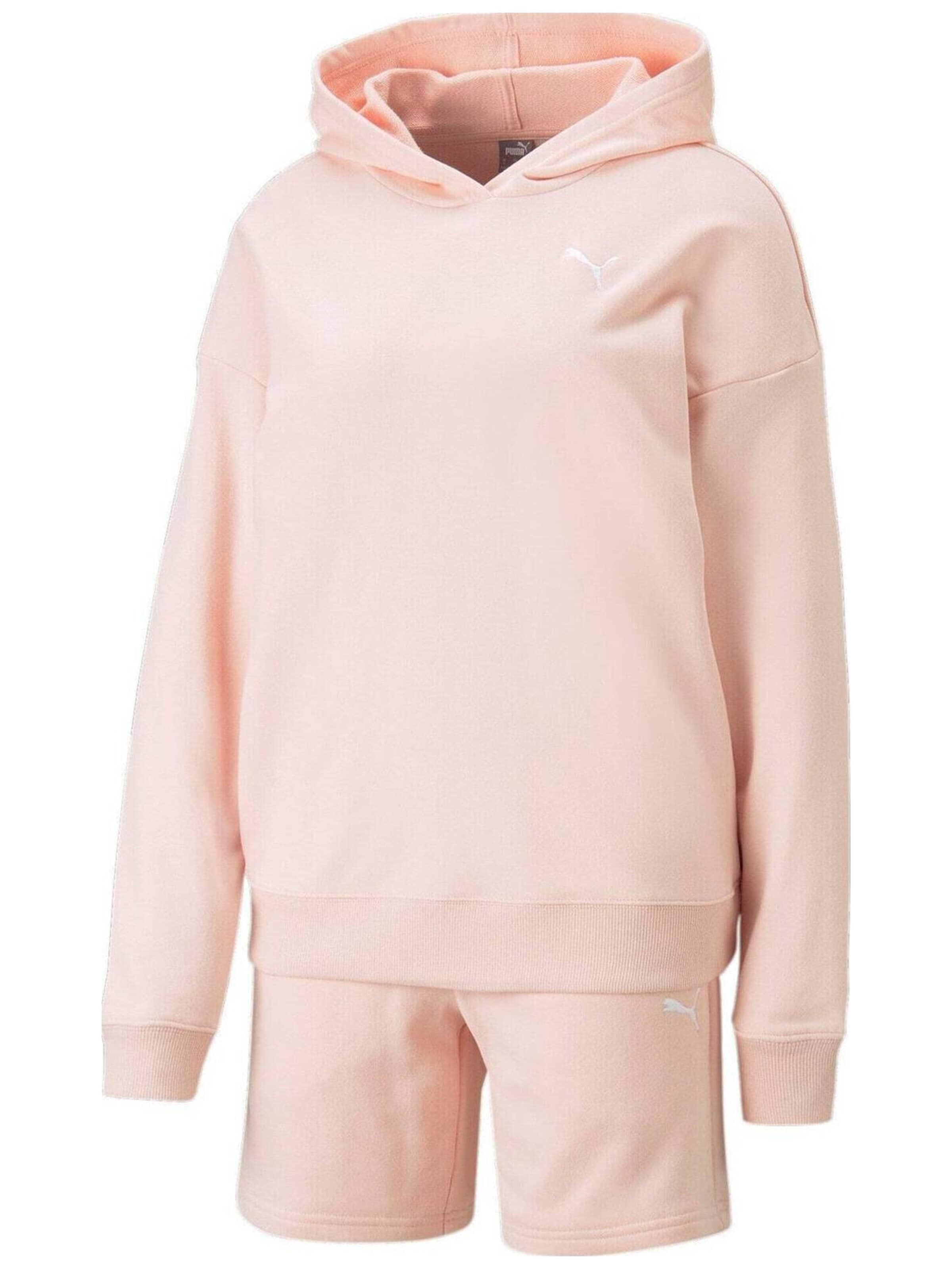PUMA - Sudadera con cremallera 'Puma Loungewear Short Suit' en rosa