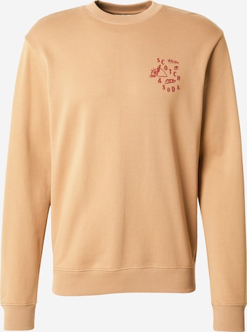 SCOTCH & SODA Sweatshirt in Oranje: voorkant