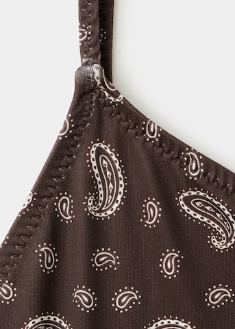 MANGO Swimsuit 'Bandano' in Brown