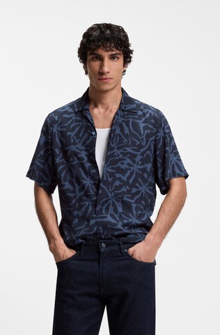 BOSS Regular Fit Businesshemd in Blau: Vorderseite