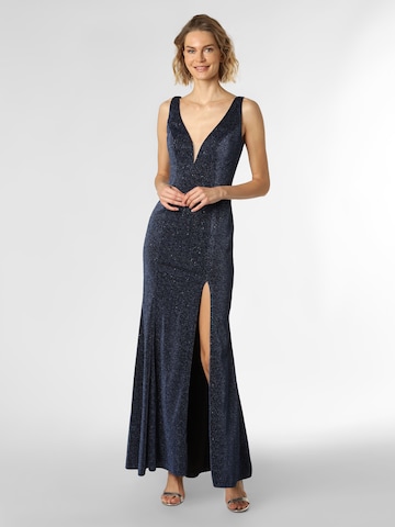 Robe de soirée Laona en bleu : devant