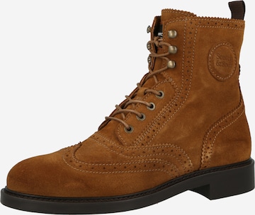 SCOTCH & SODA Lace-Up Boots 'Jay' in Brown: front