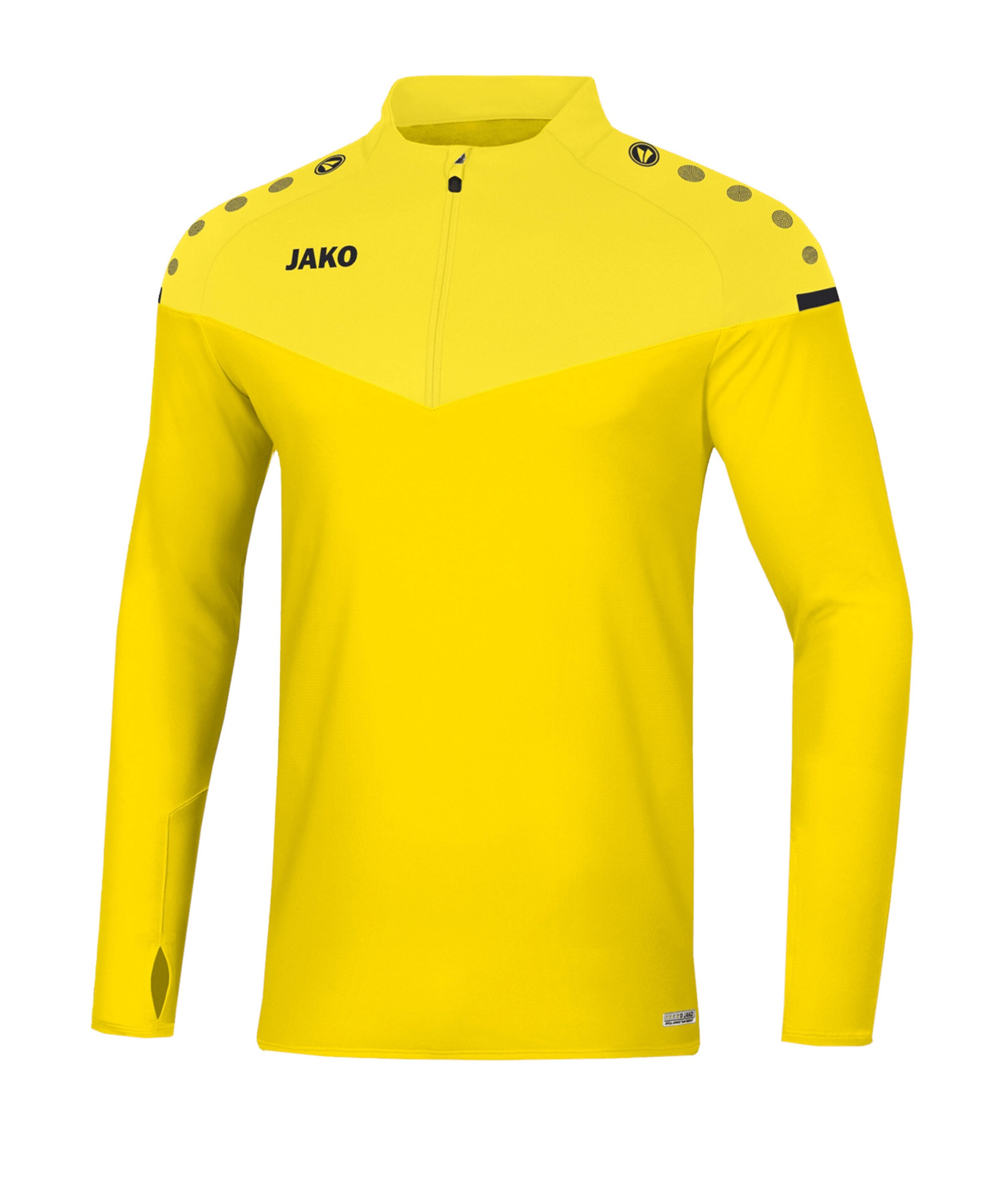 JAKO Sportovní mikina 'Champ 2.0' – žlutá: přední strana