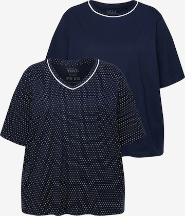 Ulla Popken Pyjama in Blau: Vorderseite