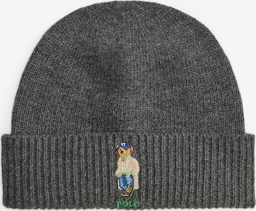 Căciulă de la Polo Ralph Lauren pe gri: față