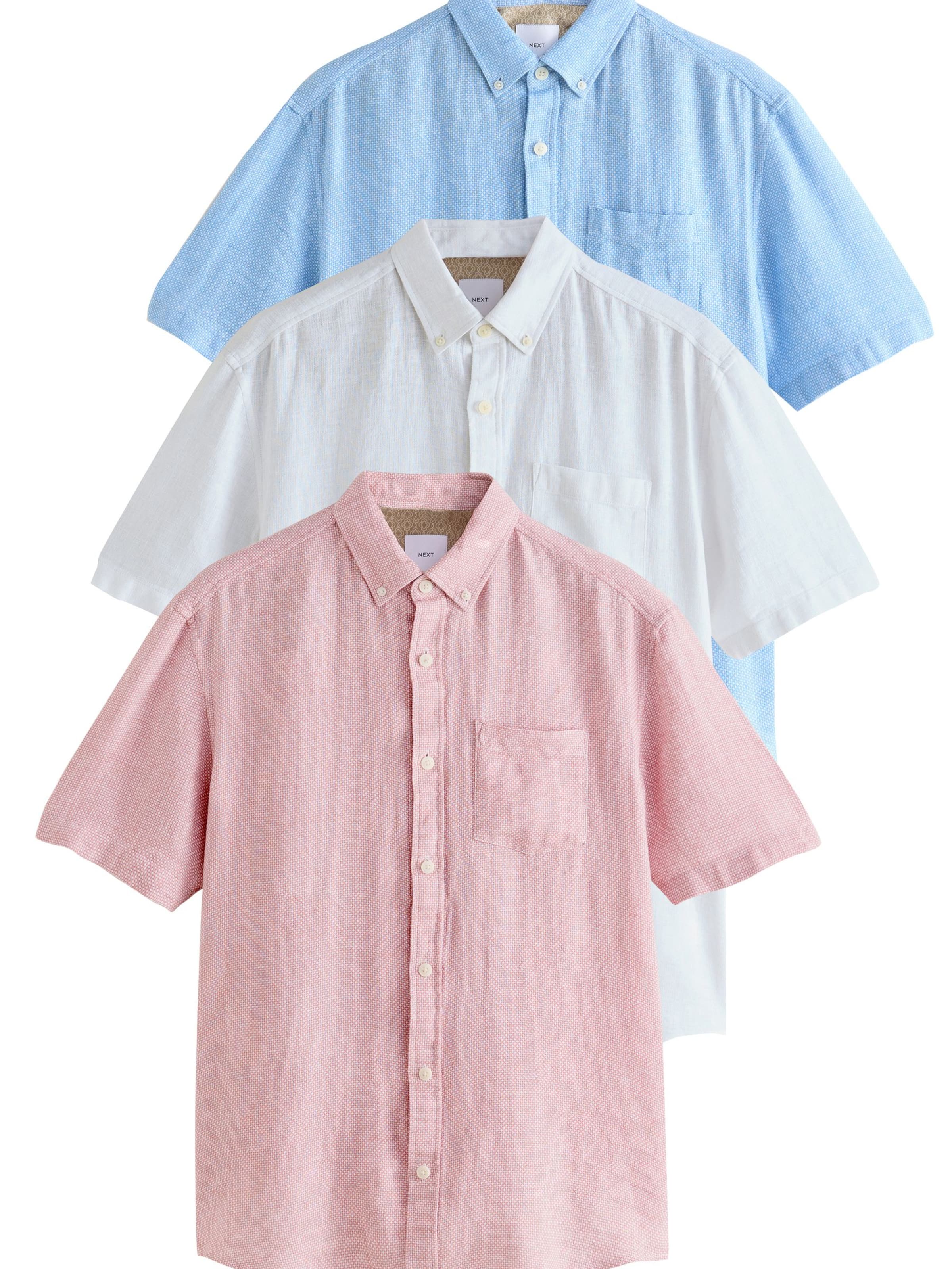 Next Regular fit Πουκάμισο σε ανάμεικτα χρώματα: μπροστά