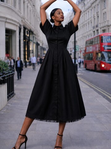 BIBI SAKALIEVA Dress 'Open back satin midi elegant dress' in Black
