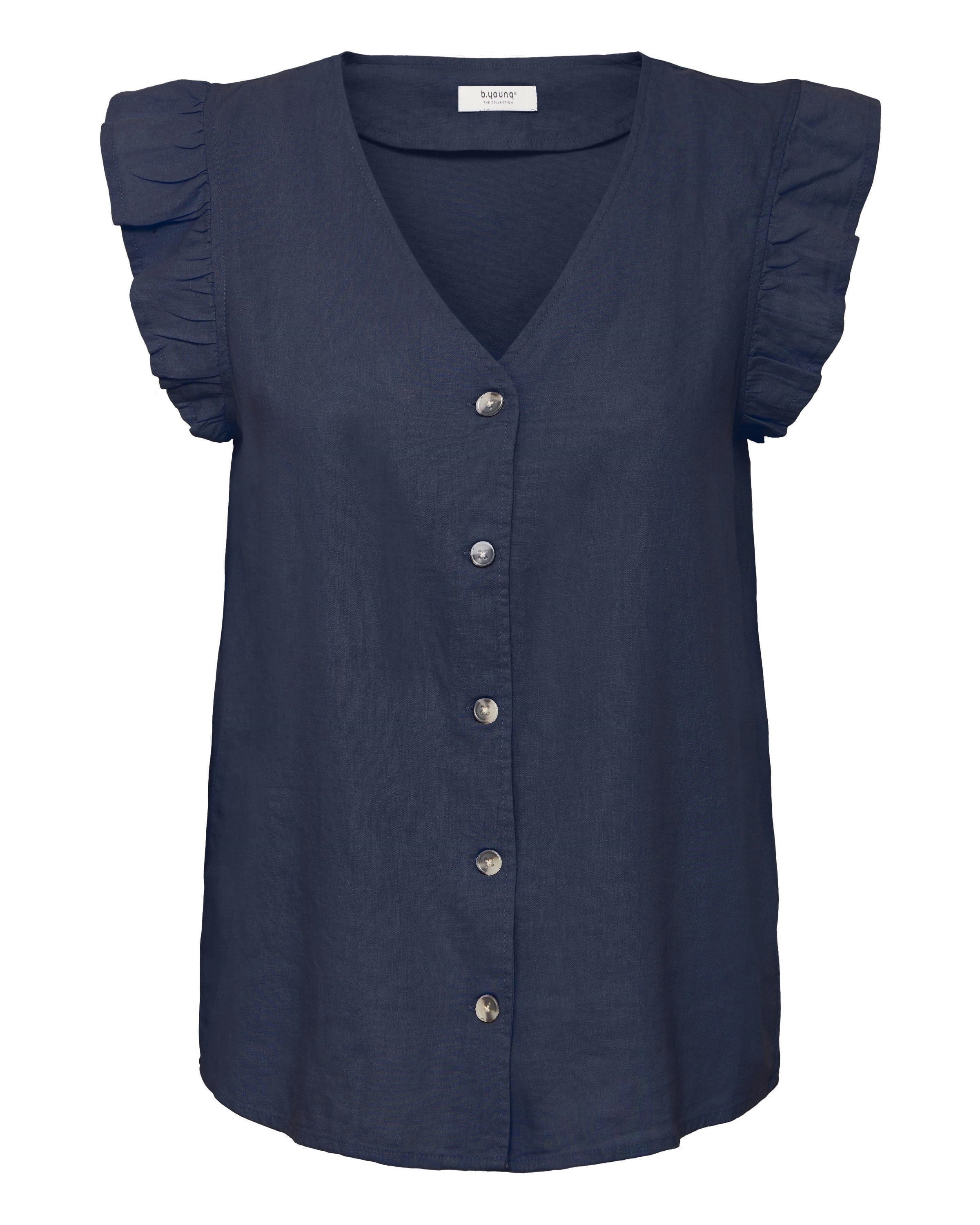 b.young Bluse 'FALAKKA' in Blau: Vorderseite