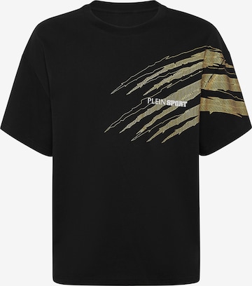 Plein Sport - Camiseta 'Scratch' en negro: frente