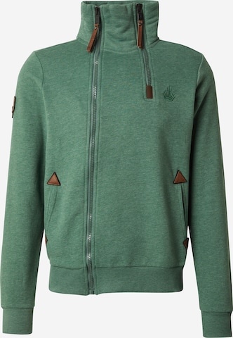 naketano Zip-Up Hoodie in Green: front