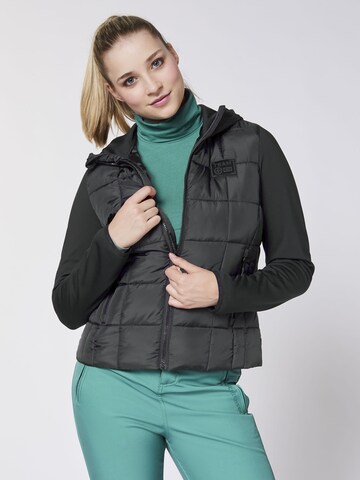 CHIEMSEE Jacke ' im Materialmix ' in Schwarz: Vorderseite