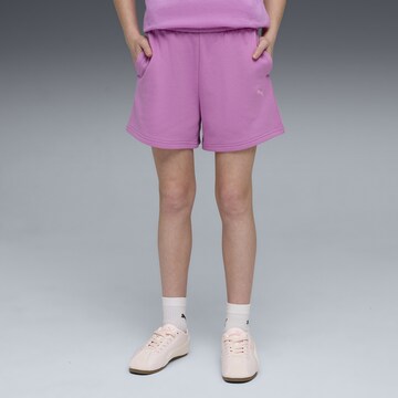 Regular Pantalon 'Essentials' PUMA en rose : devant