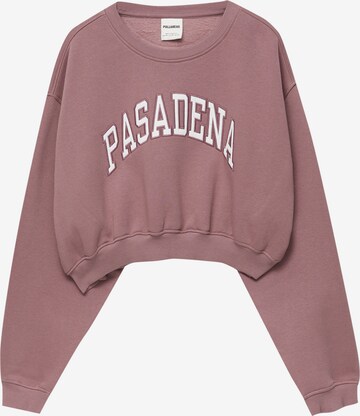 Sweat-shirt Pull&Bear en violet : devant