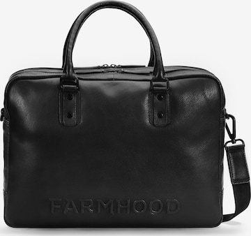 Farmhood Document Bag in Black: front