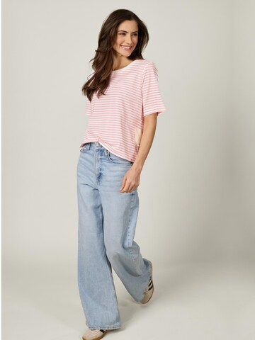 LIKS. Munich Shirt 'Tshirt mit Streifen Positiv Hearts' in Wit