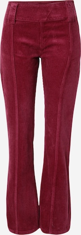 Flared Pantaloni di Nasty Gal in rosso: frontale