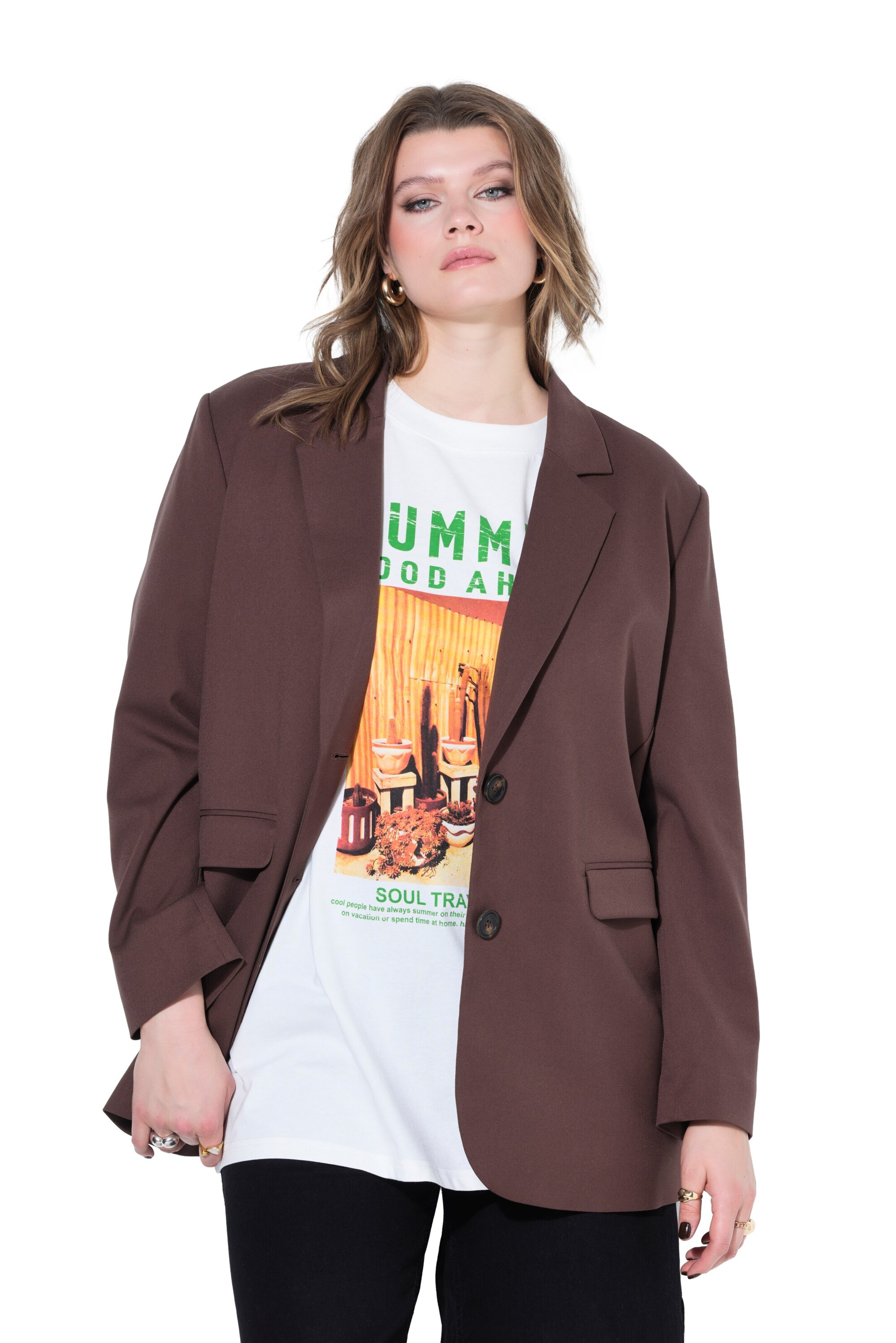 Studio Untold Blazer in Brown: front