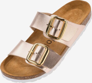 Palado Mules 'Samos GS' in Gold: front