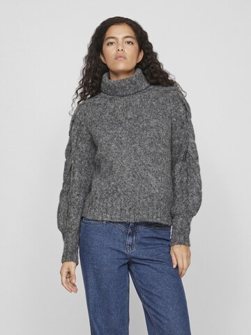 VILA Sweater 'VIBoudica' in Grey: front