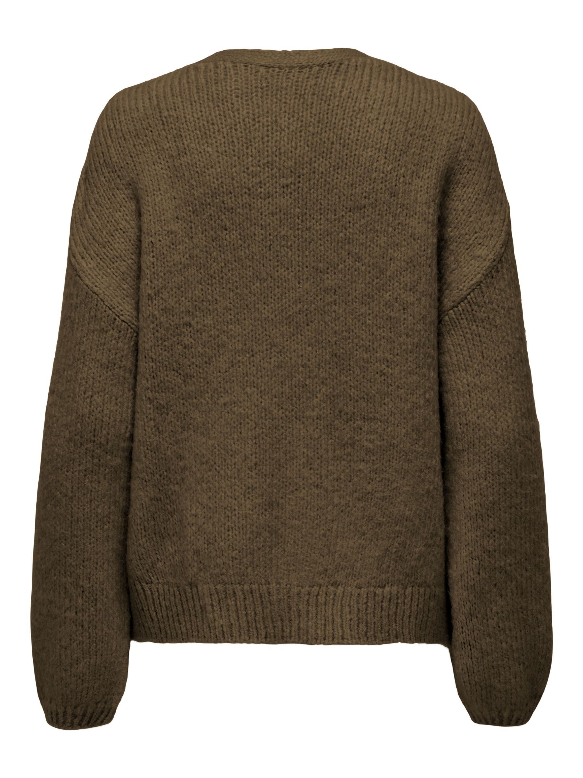 JDY Knit Cardigan 'JDYDinea' in Brown