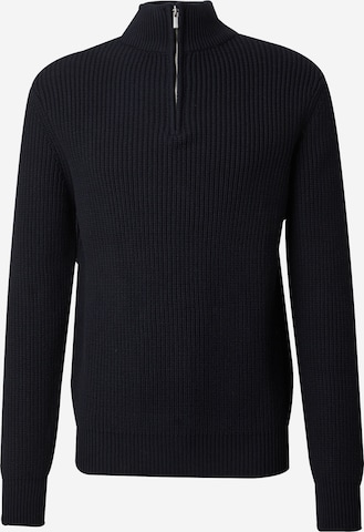 DAN FOX APPAREL Свитер 'Leart' в Синий: спереди
