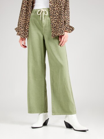 ONLY Wide Leg Hose in Grün: Vorderseite