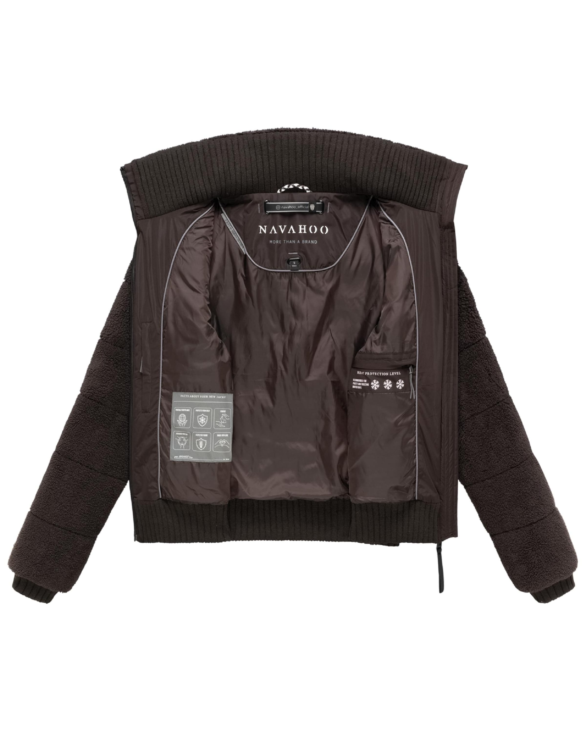 NAVAHOO Fleece jas 'Schneepuder 14' in Bruin