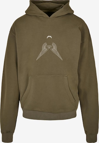 MJ Gonzales Sweatshirt 'HIGHER THAN HEAVEN' i grøn: forside