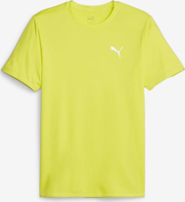 PUMA Functioneel shirt 'Run Favourite Heather' in Geel: voorkant