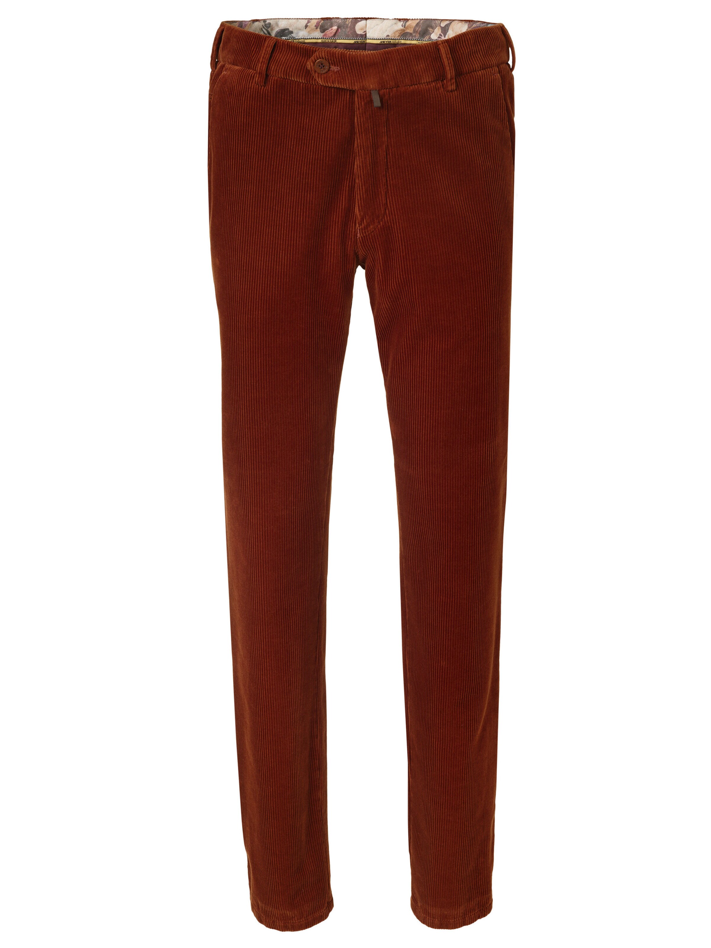 Regular Pantalon chino Meyer Hosen en marron : devant