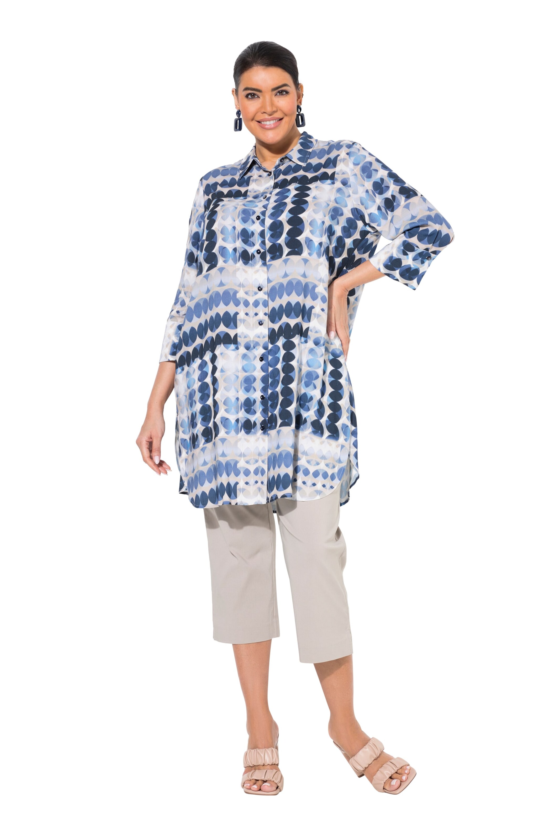 Ulla Popken Tuniek in Blauw: voorkant