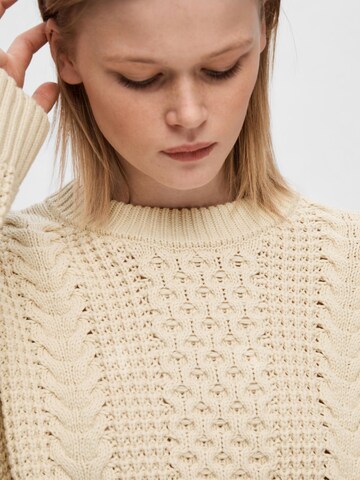 SELECTED FEMME Sweater 'Brianne' in Beige