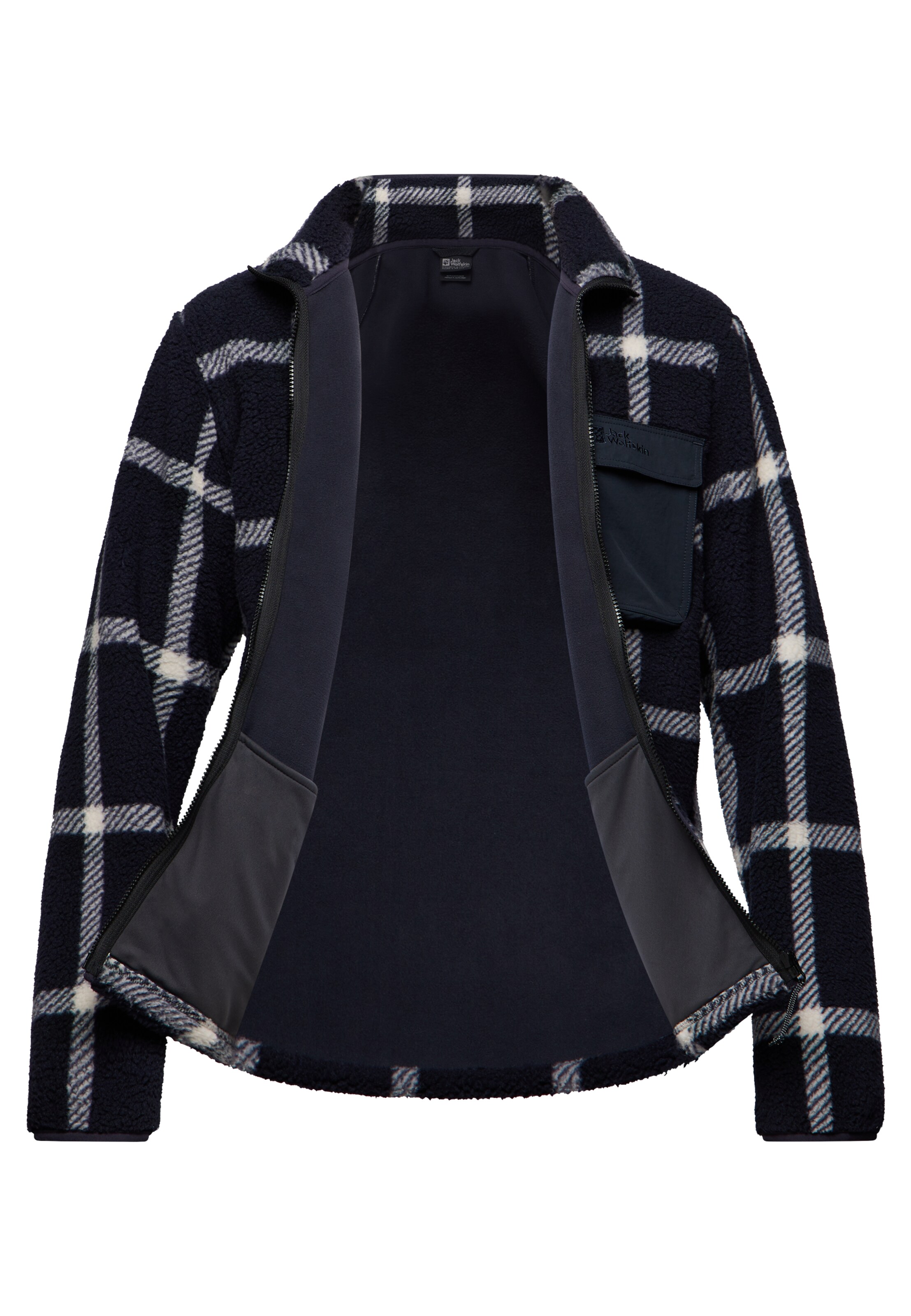 JACK WOLFSKIN Athletic Fleece Jacket in Blue