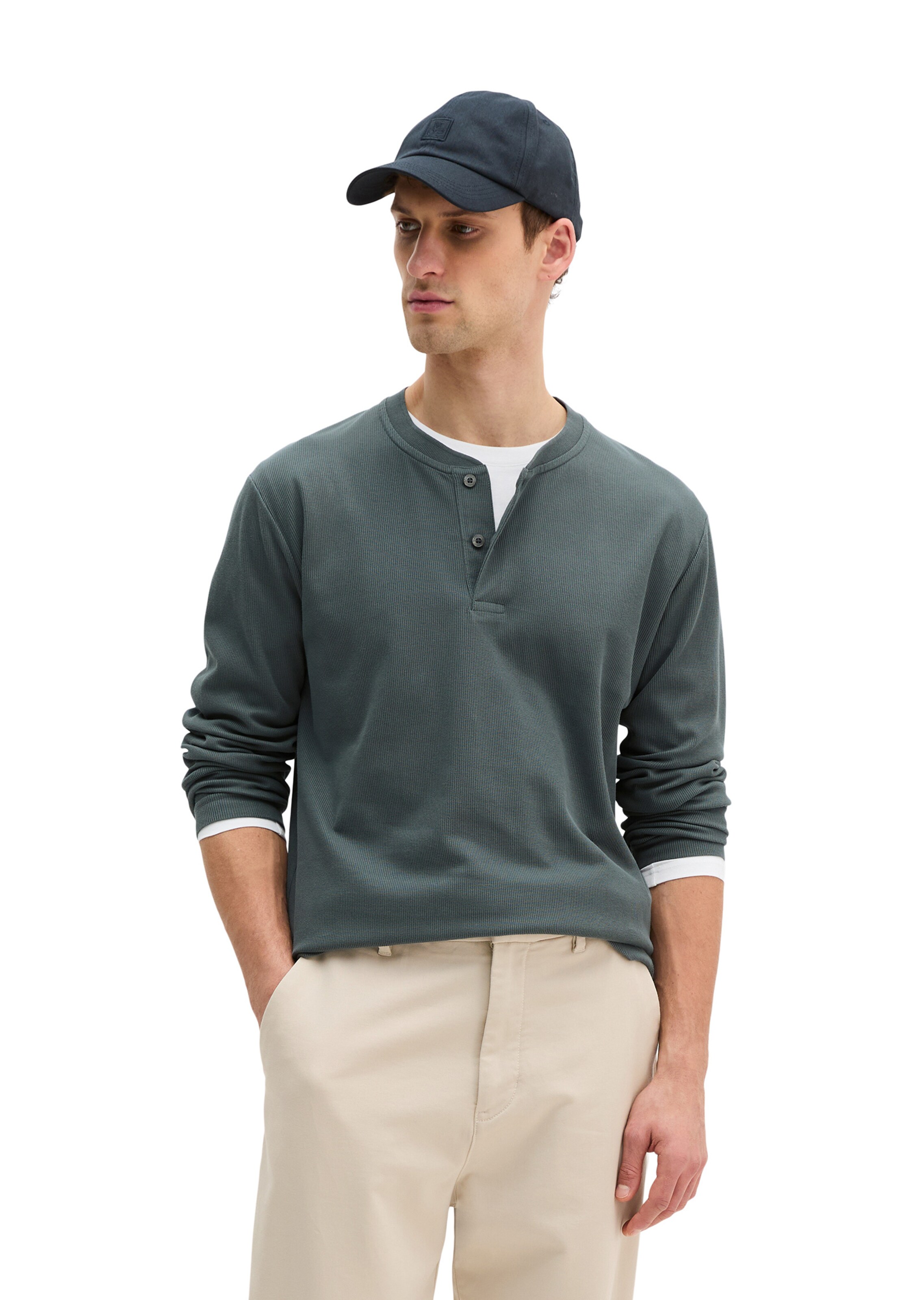 Marc O'Polo Shirt in Grijs: voorkant