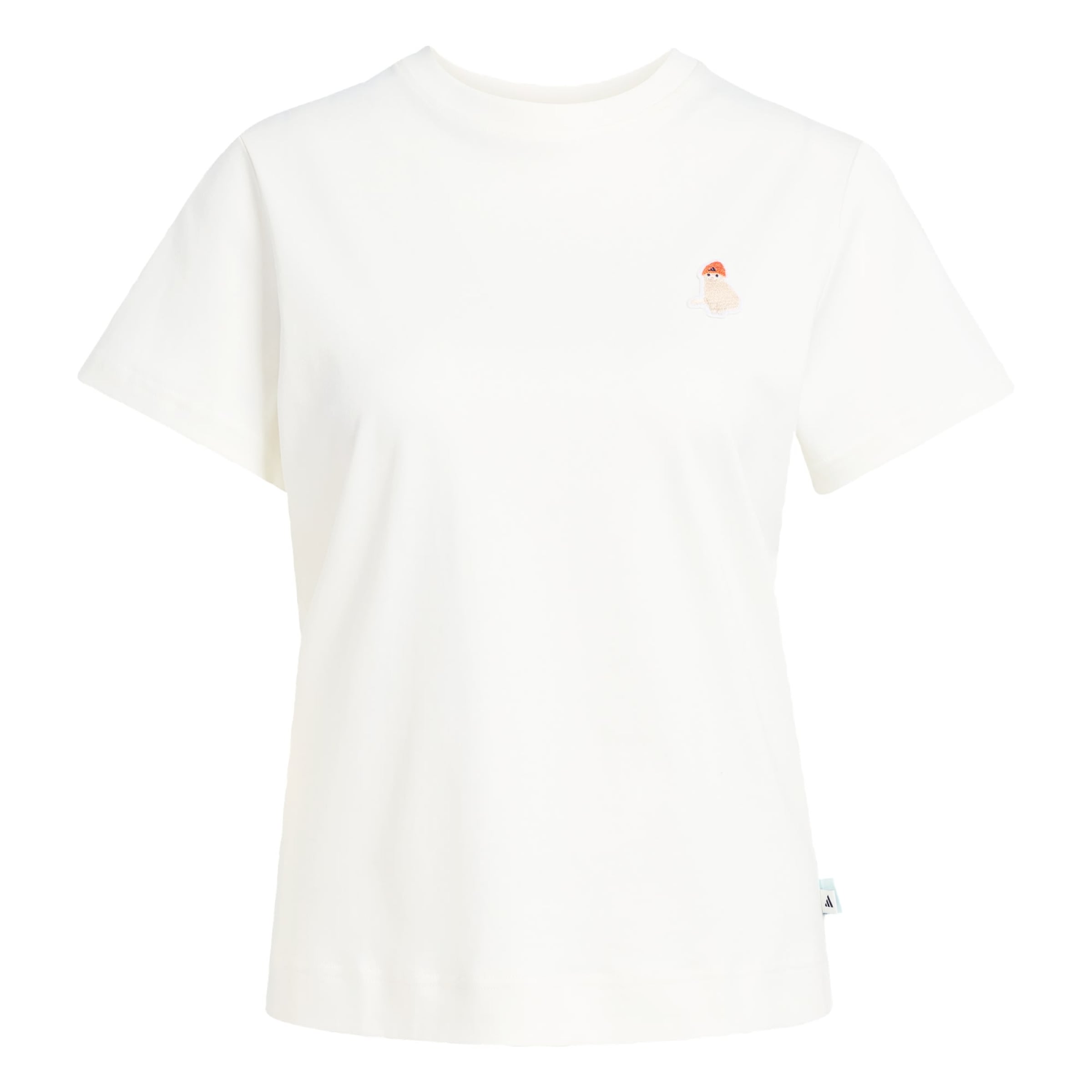 Tricou funcțional 'Cat Patch Graphic' de la ADIDAS SPORTSWEAR pe alb: față