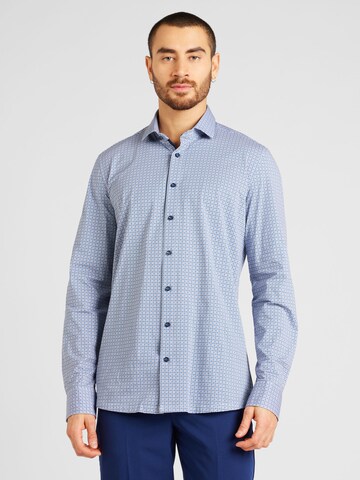 OLYMP - Ajuste regular Camisa '24/7 - Level 5' en azul: frente