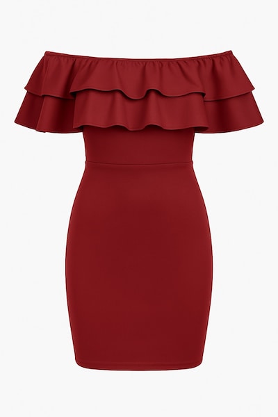 WOMAN VISION Kleid in karminrot, Produktansicht
