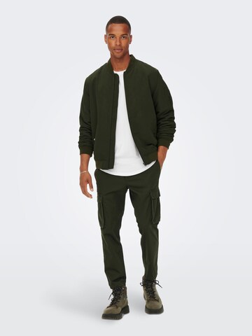 Only & Sons Regular fit Between-Season Jacket 'Jack' in Green